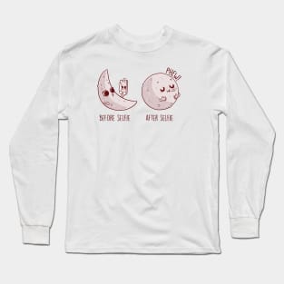 Before and After Selfie Long Sleeve T-Shirt